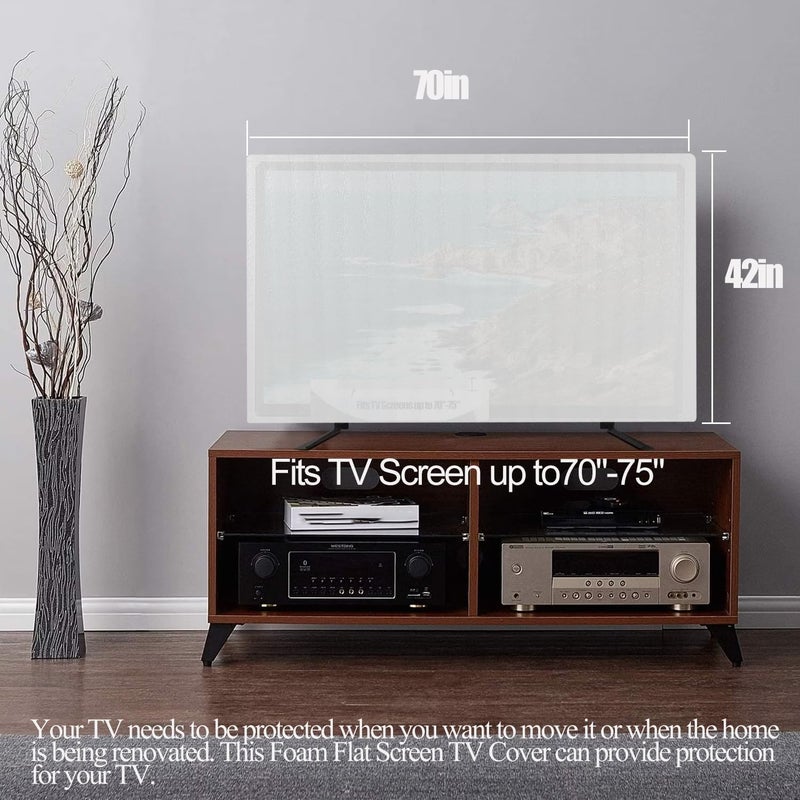 Pemaly 1 Pack Flat Screen TV Cover for Moving Fits Up to 70'' x 42'', TV Cover Protection During House Moving, Storing, or Home Renovation Packing Cushioning Supplies - Image 3